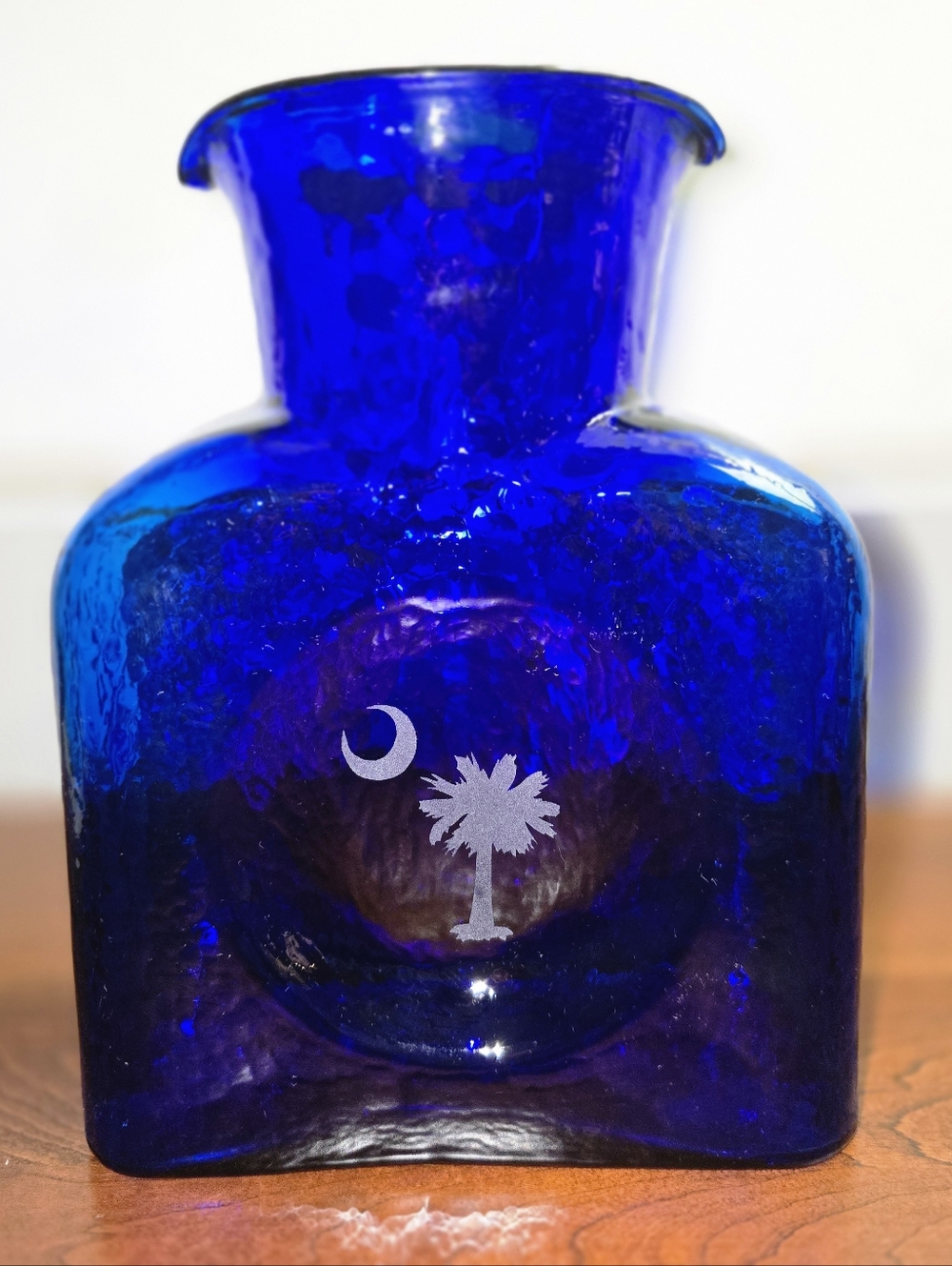 Blenko Handcraft Cobalt Blue Glass Vase Special SC Edition